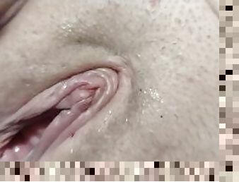 Moster style dildo masturbation with a great creamy cumshot