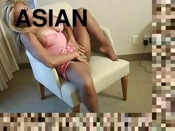 Asian Hooker With Huge Jugs Masturbates