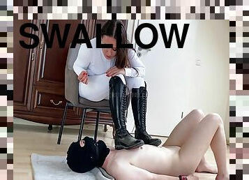 Gagged To Swallow Everything - Sponsored By Steeltoyz 13 Min With Cruel Reell