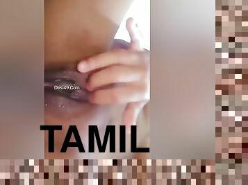 Today Exclusive-cute Lankan Tamil Girl Showing Her Boobs And Pussy Part 1