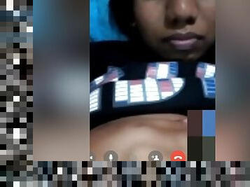 Today Exclusive- Sexy Lankan Girl Showing Her Boobs On Video Call Part 1