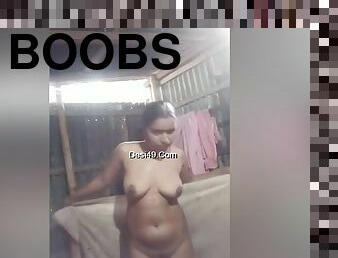 Today Exclusive- Desi Village Girl Showing Her Boobs And Pussy To Lover Part 2
