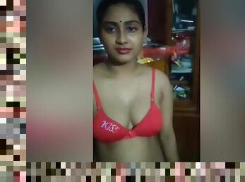 Cute Sexy Bengali Wife Striptease Show