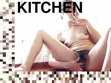 Olivia Strips And Masturbates In Her Kitchen