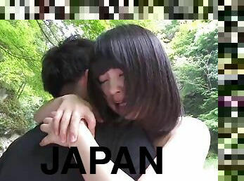 Japanese Tsuna Kimura outdoor fucking with friend uncensored