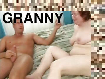 Granny Hana takes a shower and gets fucked