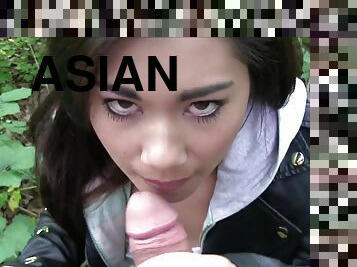 Asian Lin Lee spreads open her pussy lips and fucks for cash