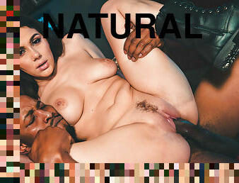 Natural tits curvy Valentina Nappi gets BBC and cum