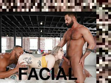 interracial, paja, garganta-profunda, trío, facial, bisexual