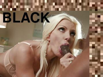 Brittany Andrews sucks massive black schlong with vigorous energy