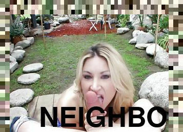 Allysin Wonderland is sucking her neighbor's dick