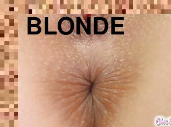 Give Me Pink Tight blonde plus blonde hair equals teen pussy