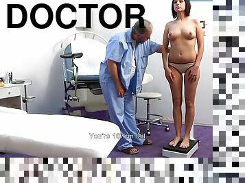 Young Girl Comes To Gyno Examination In Bearded Doctor's Cabinet
