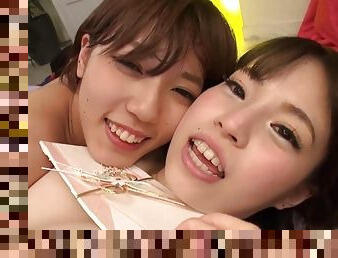 Young JAV lesbians finger bangs each other in hot sixty nine