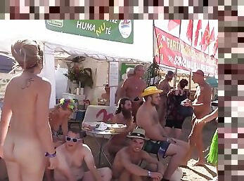 Nude on a public festival