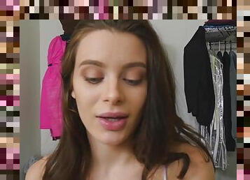 Lana Rhoades making her man follow her by sucking great