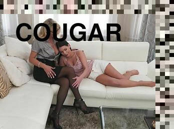 Mommy cougars seduce innocent girls