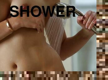 provocative girl in shower