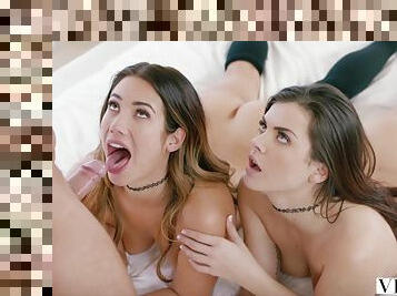 Eva Lovia And Keisha Grey Double Blowjob