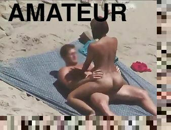 allaperto, amatoriali, hardcore, videocamera, coppie, spiaggia, voyeur