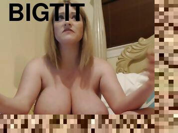Blond with giant big titties