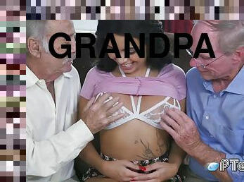 Hottie grandpa go beserk over hotness 18-year-old big honkers