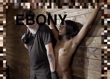 ebony, medzirasové, hardcore, bdsm, čierne, otrok, fetišistické, skúšanie, zväzovanie, bizarné