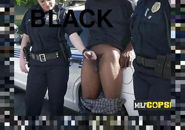 Heavy-Breasted breasty cops love kissing BIG BLACK COCK