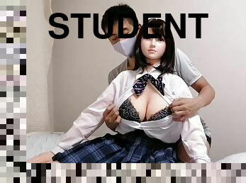 Let a cute love doll with big breasts be a student cosplay and missionary position from a thick caress. Titty fuck