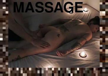 The massage ends with a squirting orgasm