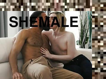 Small tits blonde shemale teen anal fuck