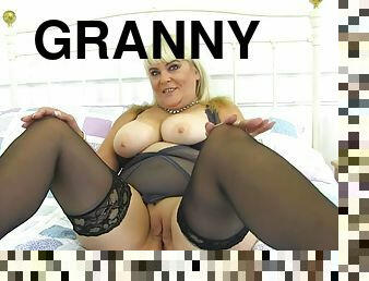 Granny Christina Shows Her Wet Vagina