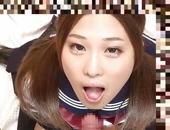 Japanese Schoolgirl POV blowjob porn video