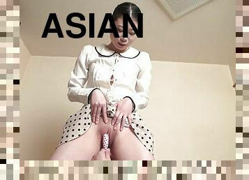 Small tits Asian girl masturbation her shaved cunt