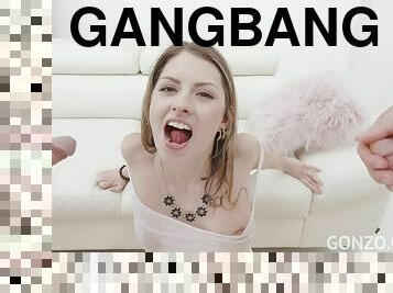 Rebecca Volpetti 5on1 gangbang pissing drinking