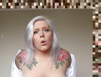 Hot inked MILF amazing solo clip