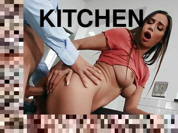 Desiree Dulce fucks as wild in the kitchen