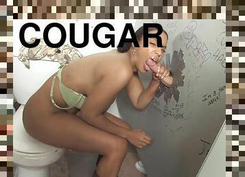 Hispanic lustful cougar jawdropping gloryhole porn scene