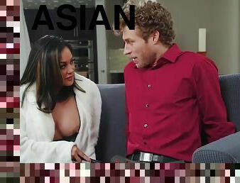 Asian lustful MILF Kaylani Lei wants Michael Vegas' hard dick