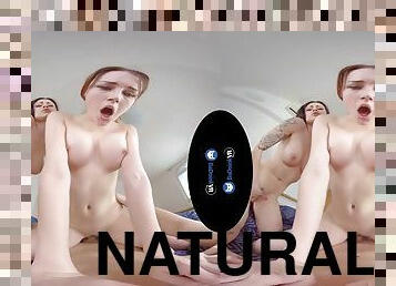 Young PAWG babes in POV VR threesome - big natural tits