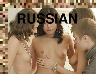 Russian lustful vixens crazy porn clip