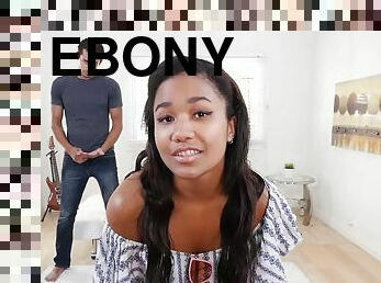 Ebony teen Loni Legend gets her little pussy destroyed