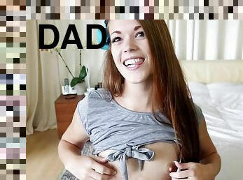 far, udløsning, teenager, hardcore, babysitter, synsvinkel, sperm, sperm-sperm, brunette