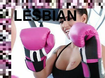 Sportish lesbians hot porn video