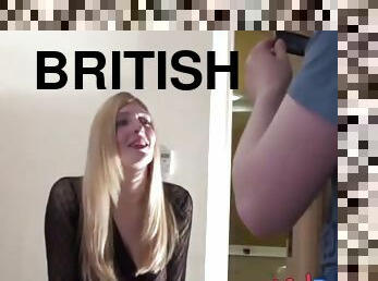 British blonde Jessica Jensen sucks cock like a real pro