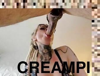 Bela com Dreadlocks - Hot Deepthroat e Doggystyle Fodendo at Creampie