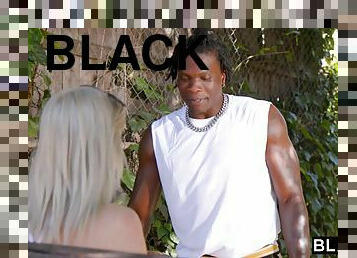 BLACKED This White Chick Just Hangs Out At The Court Waiting For BIG BLACK COCK - blond hair babe
