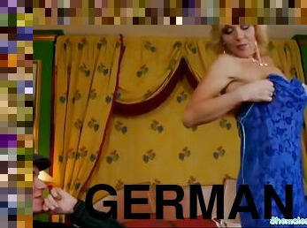 German Mother I´d Like To Fuck Tries On A Blue Dress - hoochie-coochie