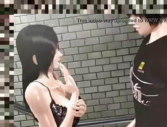 Masturbating in public Hentai 3D