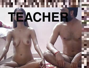 Naked yoga teacher fucks her virgin student in yoga class - hardcore fuck full video